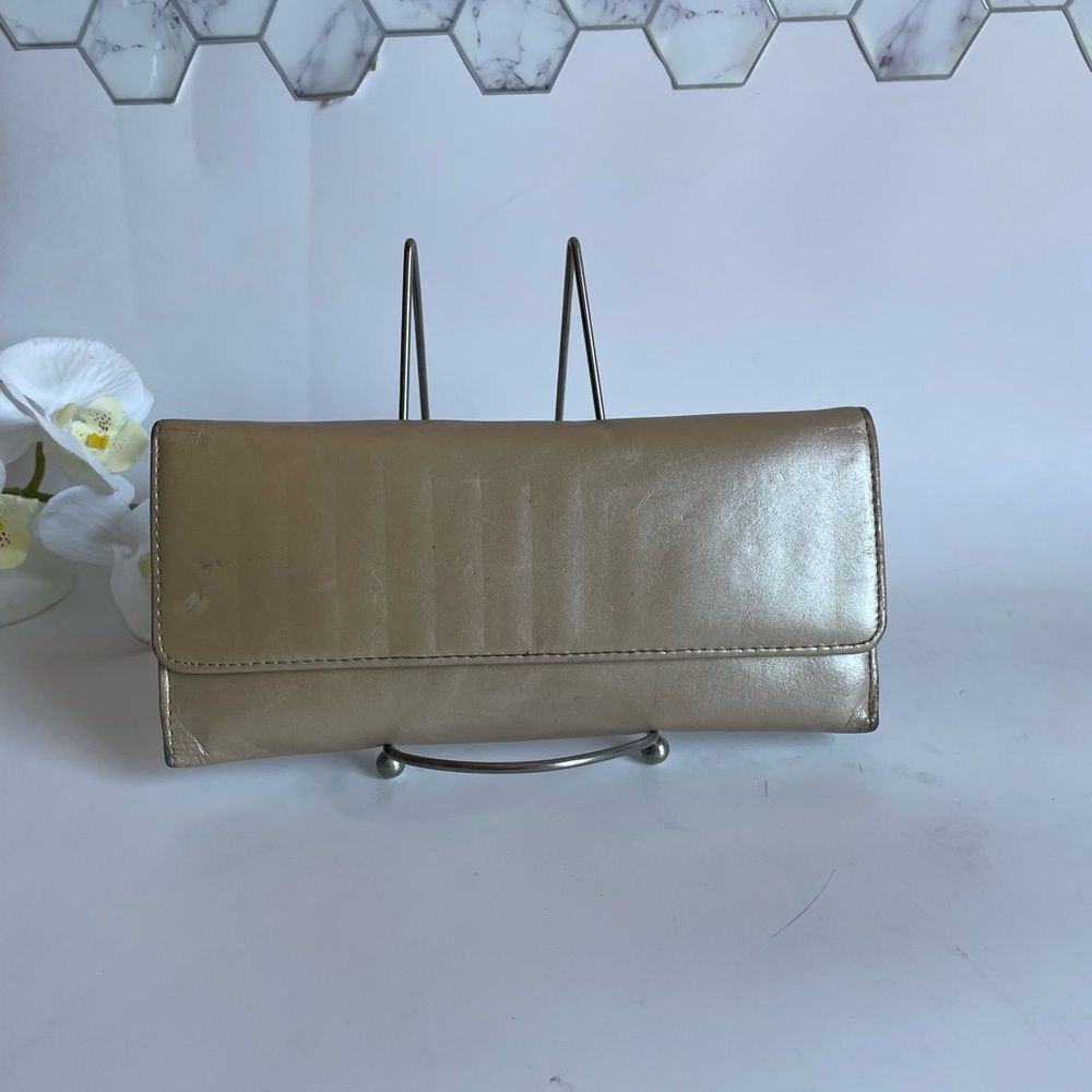 HOBO Metallic Gold Clutch Wallet